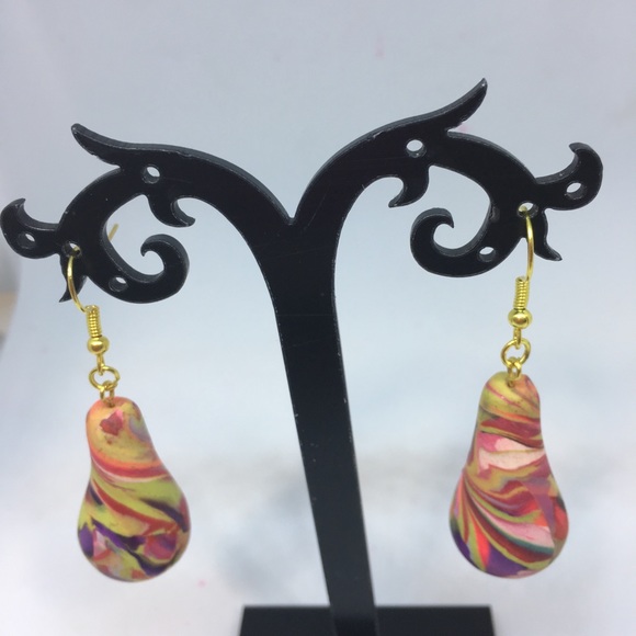 Handmade Polymer Clay Bracelet and Polymer Clay Earring set, Jewelry Set - Picture 8 of 8